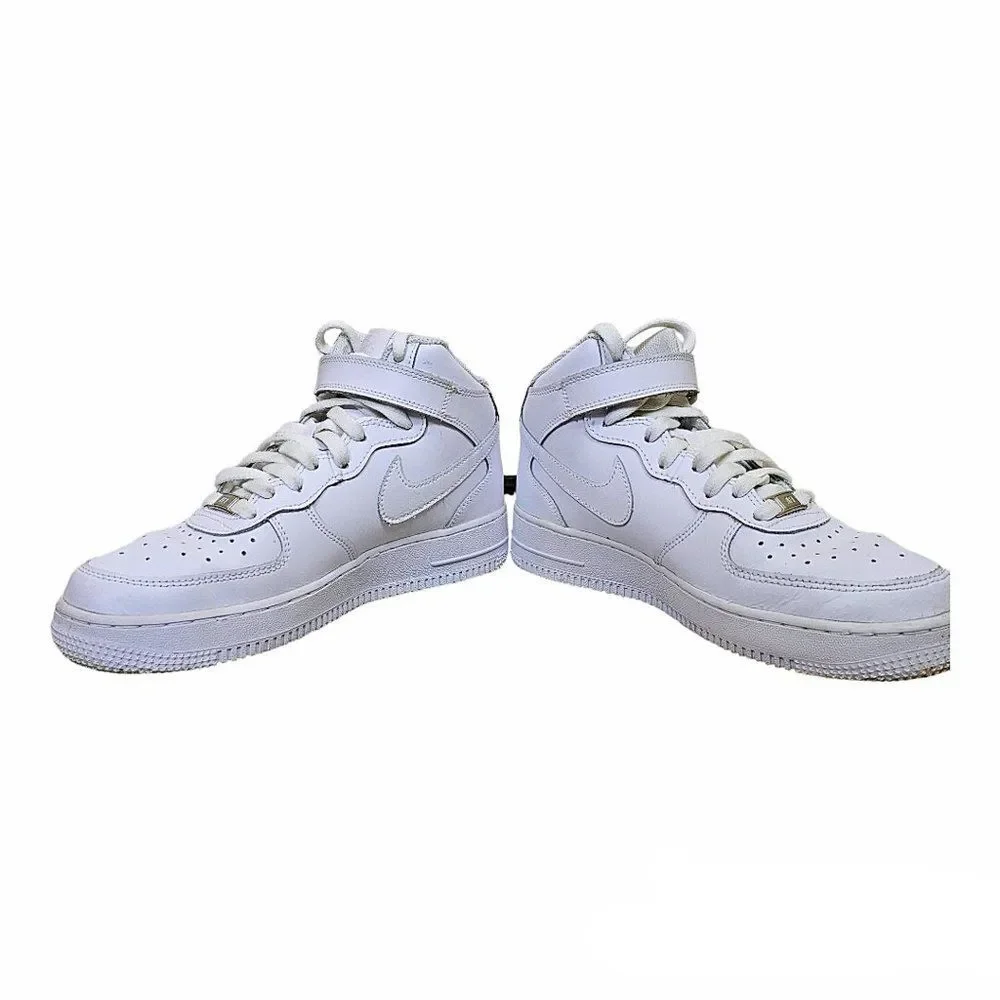 Nike White Air Force I's DH2933-111 Mid Size 7 Youth